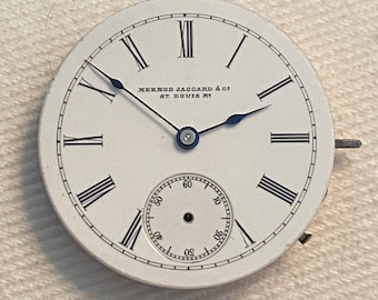 Vintage "Mermod Jaccard" St. Louis Movement. "Lady Standard". Complete and Ticking! Excellent Dial. Very Clean. Runs Great. Missing Sec Hand