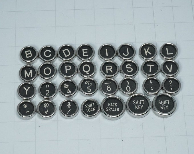 Excellent Vintage Typewriter Keys. Select One Typewriter Key. Glass Top ...