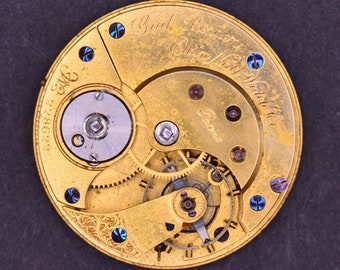 Vintage Elgin &quot;Gail Bordon&quot; Pocket Watch Movement, Complete but Not Running. Production Year 1873. Vintage Watch, Antique Watch, Watch.
