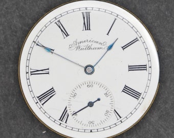 Vintage Waltham Movement. Complete, Not Running. Year 1890, Size 6, 11 Jewel, Grade "L", Bad Staff, Hair Spring, Table Jewel. Clean!