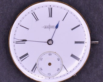 Vintage Elgin Pocket Watch Movement, Complete but Not Running. Production Year 1887. Vintage Watch, Watch Parts. Antique Watch, Watch Parts.