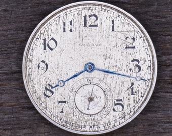 Vintage Waltham Pocket Watch Movement, Complete but Not Running. Production Year 1926. Vintage Watch, Antique Watch, Watch, Steampunk..