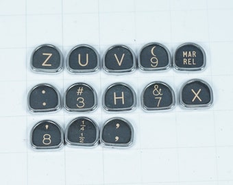 Vintage Tombstone Typewriter Key: Flat Backed for Jewelry, Steampunk