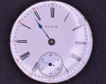 Vintage Elgin Pocket Watch Movement, Complete but Not Running. Production Year 1911. Great Condition. Vintage Watch, Steampunk.