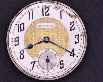 Movimiento de reloj suizo Langendorf "XTRAGOOD" vintage, completo, sin funcionar. 7 Joyas. 1 Ajuste. Metal Face dice "Strarford".