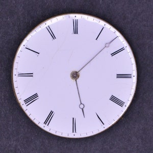 Vintage Generic Swiss Type Watch Movement. Complete, Not Running. Key Wind. Key Set. Face in Excellent Condition.