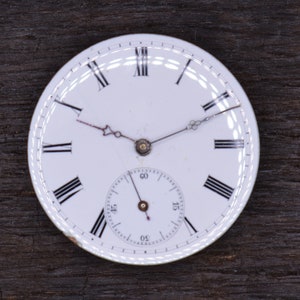 Vintage Swiss Watch Movement. Unknown Maker. Key Wind. Complete, Not Running. Antique Pocket Watch, Vintage Pocket Watch, Swiss Watch.