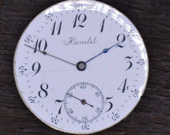 Vintage New York Standard, "Hamlet" Pocket Watch Movement, Complete but Not Running. Vintage Watch, Antique Watch, Watch, Steampunk.