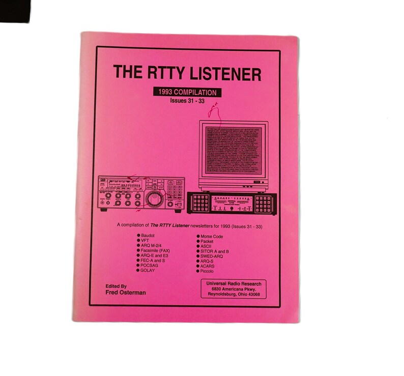 The RTTY Listener: 1993 Compilation Issues 31-33 - Etsy