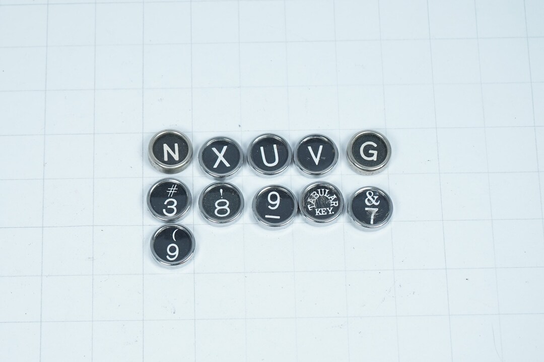 Vintage Typewriter Key: Flat Backed for Jewelry, Steampunk, and Crafts ...