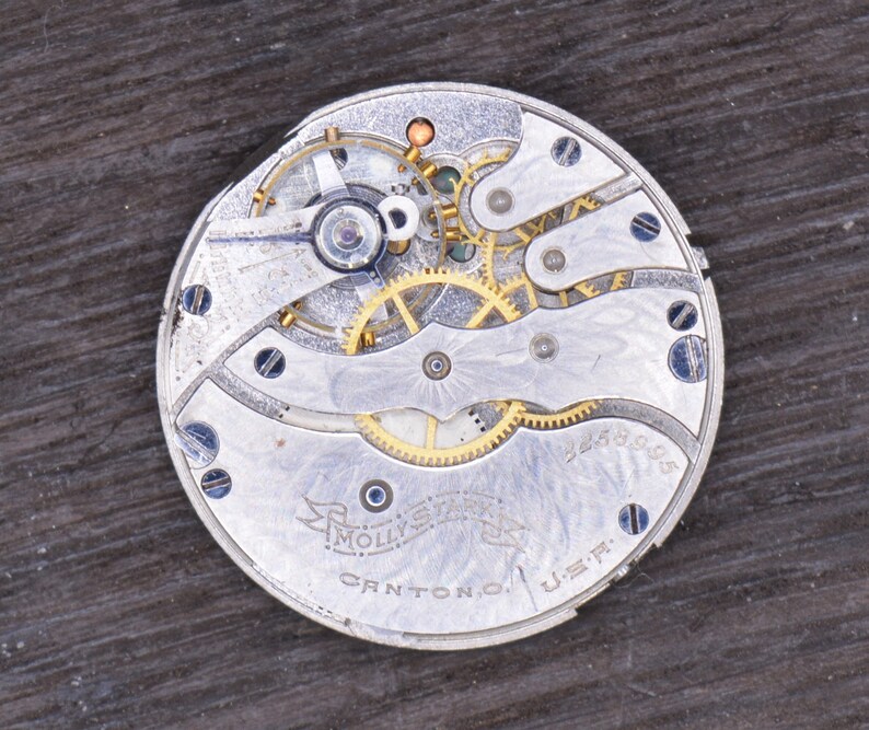Vintage Hampden Watch Company, "Molly Stark", Watch Movement, Complete but Not Running. Production Year 1906. Vintage Watch, Antique Watch. bild 4