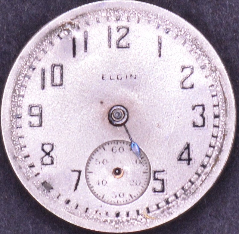 Vintage Lady Elgin Pocket Watch Movement. Complete Not Etsy