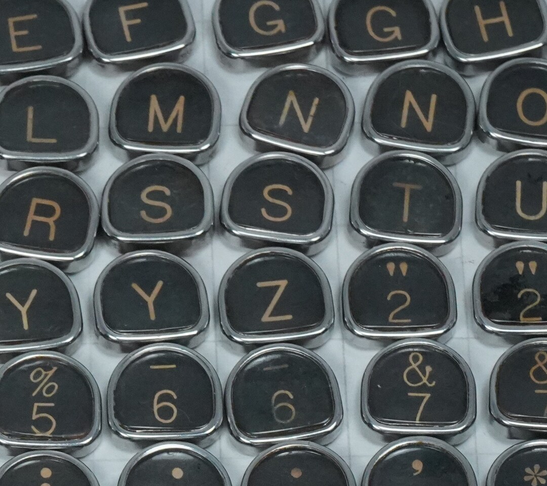 Vintage Typewriter Key: Tombstone Style, Flat Back for Jewelry ...