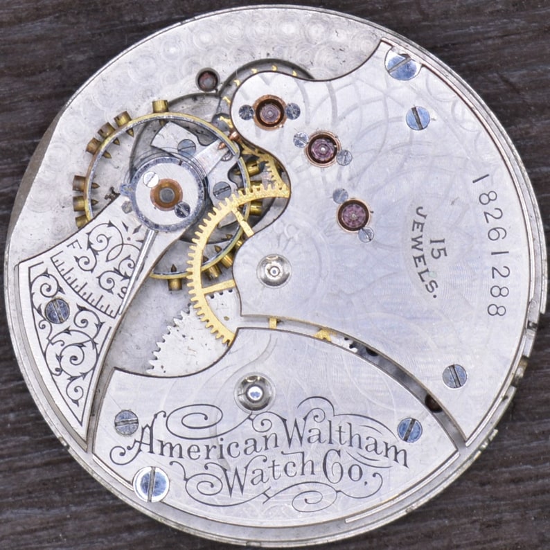 Vintage Waltham Pocket Watch Movement Complete but Not Etsy