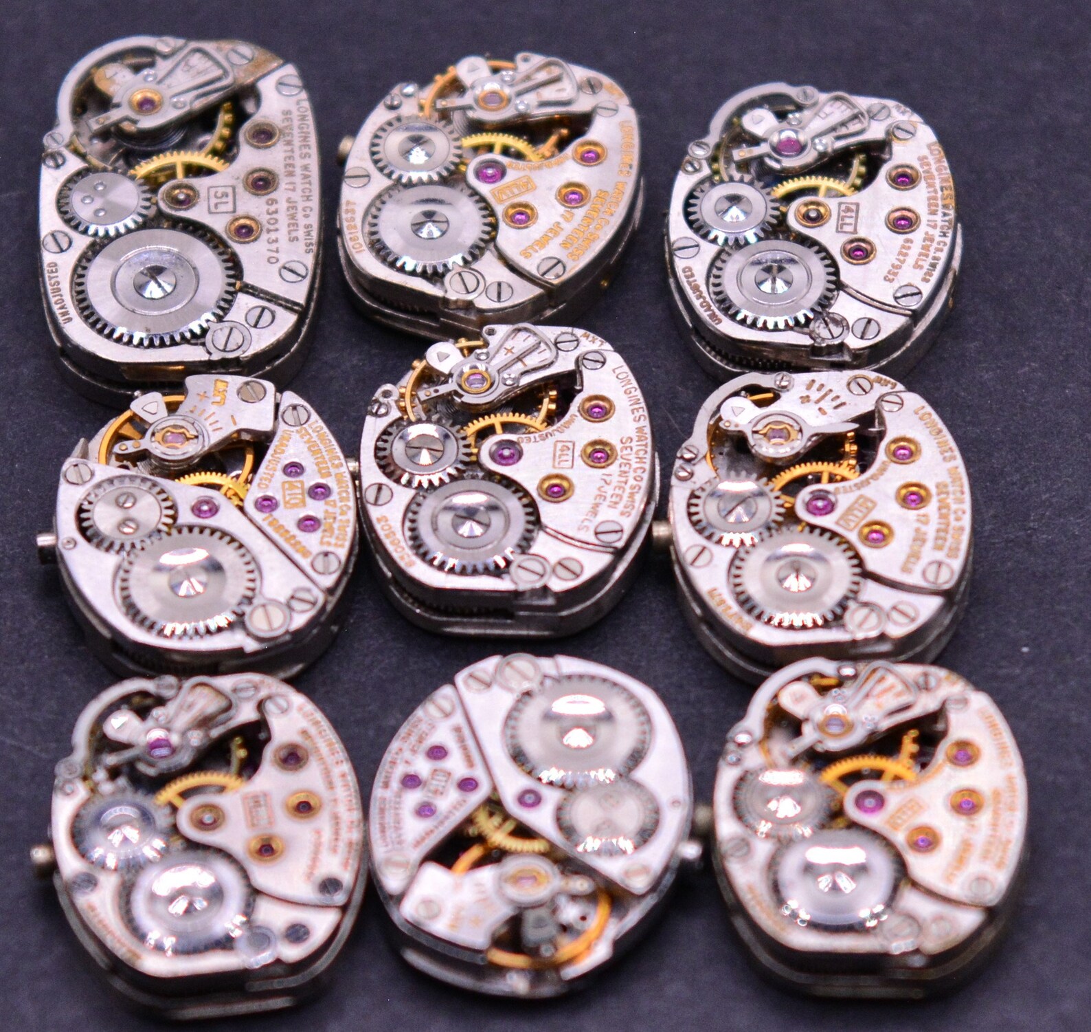Vintage Longines Wrist Watch Movements. Lot of 9 Used Etsy
