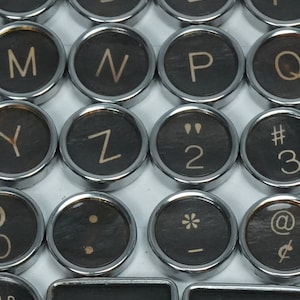 Vintage Typewriter Keys. Select One Typewriter Key. Thin and Flat Backed. Use for Jewelry, Art, Steampunk, Upcycle, Crafts, Parts, Charms
