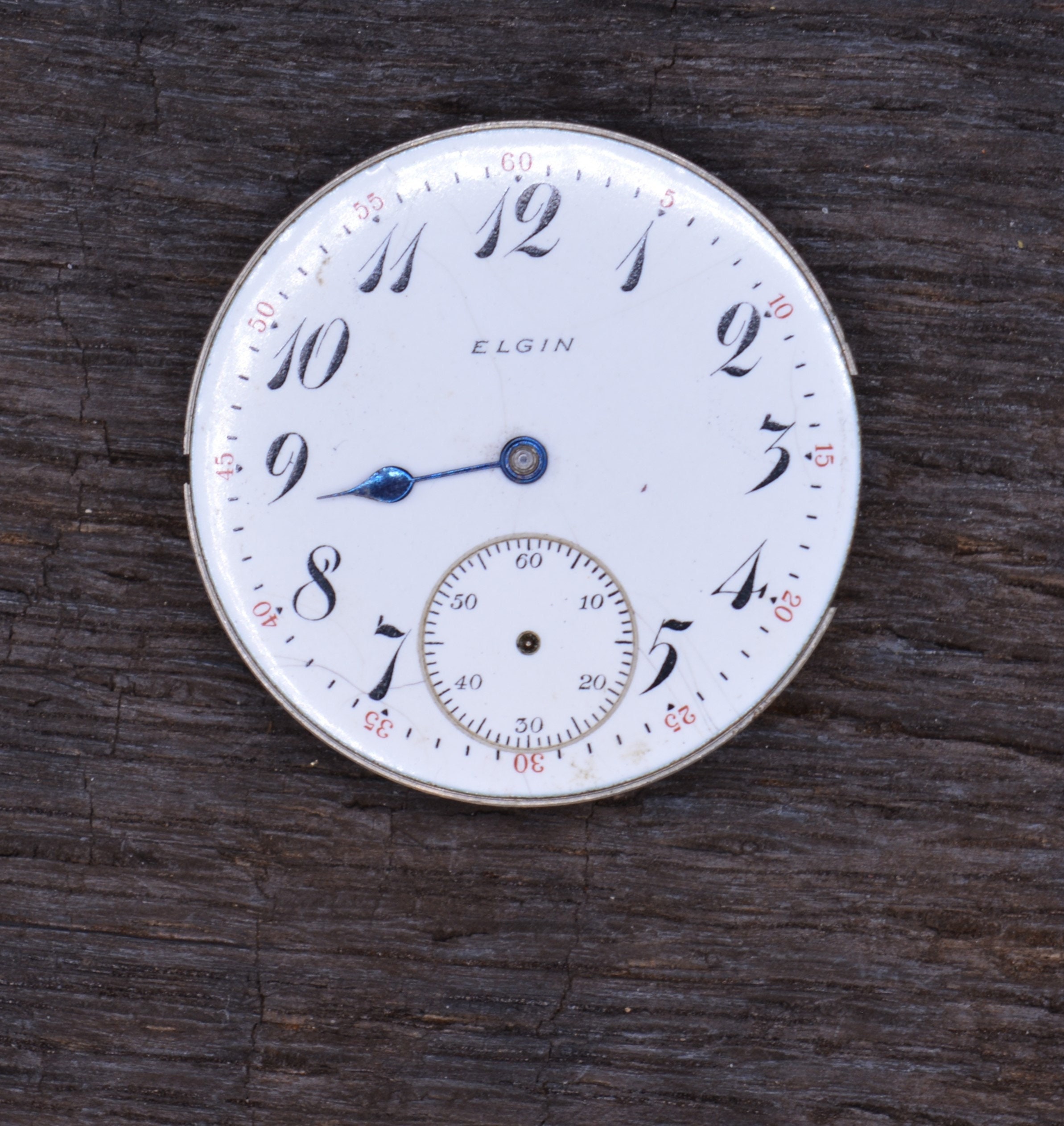 Vintage Elgin Watch Company, Watch Movement, Complete, but Not Running. Production Year: 1918, Vintage Pocket Watch.
