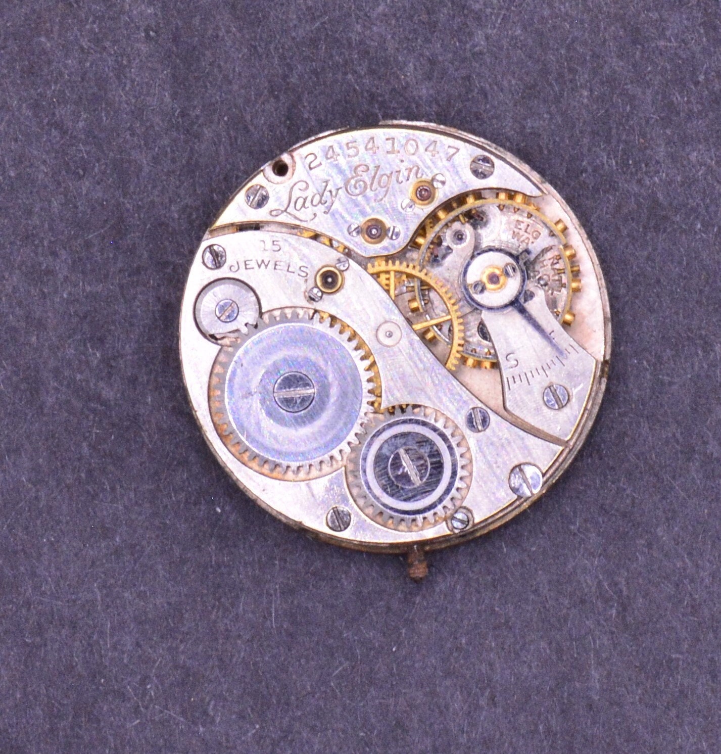 Vintage Lady Elgin Pocket Watch Movement. Complete Not Etsy