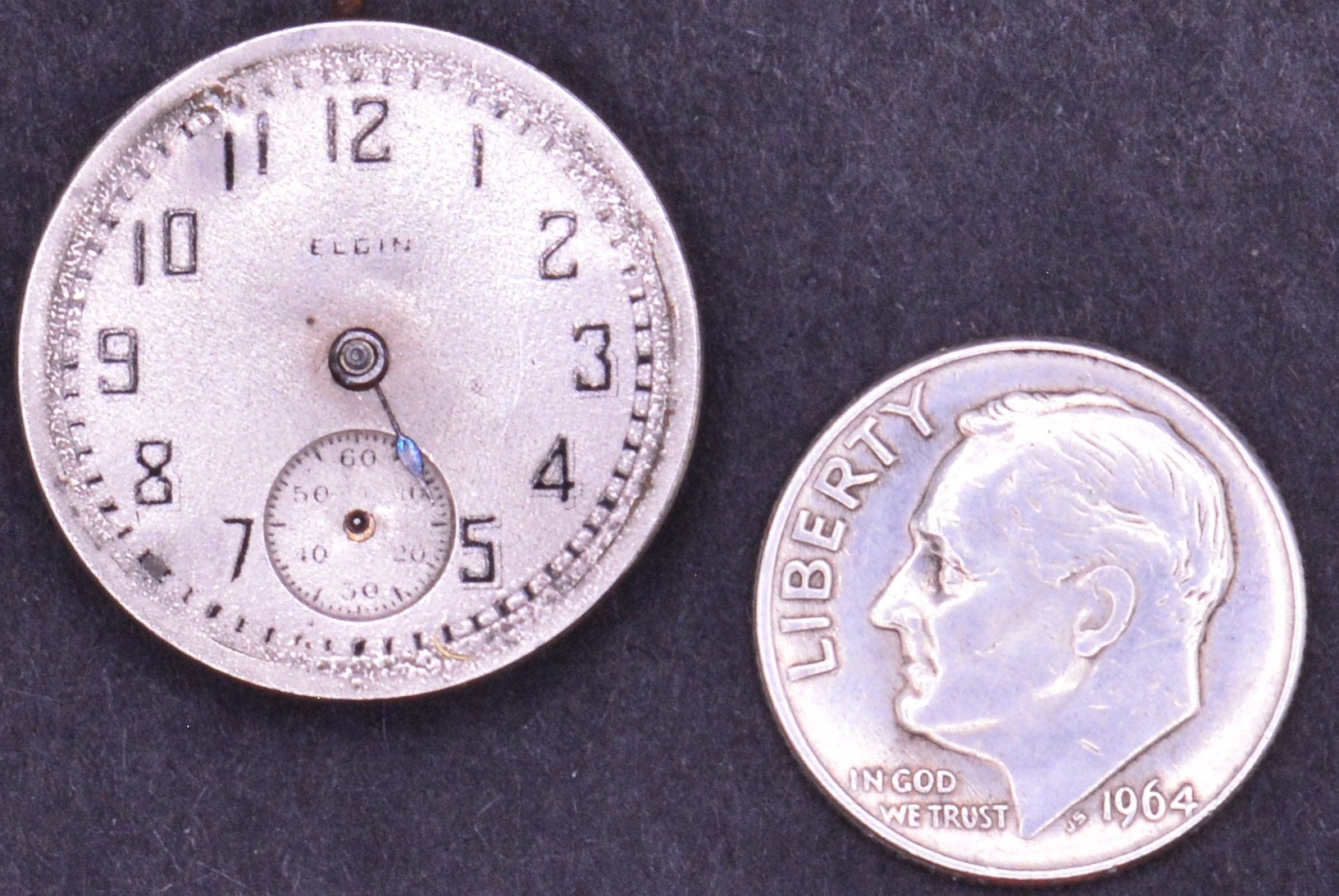 Vintage Lady Elgin Pocket Watch Movement. Complete Not Etsy