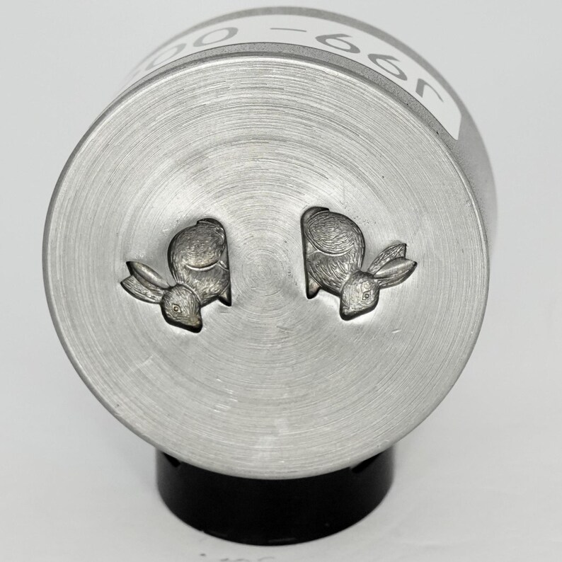 Bunny Rabbit Impression Die Right and Left Facing. Steel Die Made in U