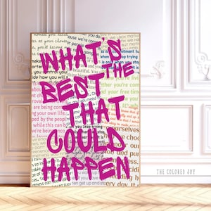 Retro Newspaper Print: Inspirational Quote, Dopamine Decor (Digital Download)