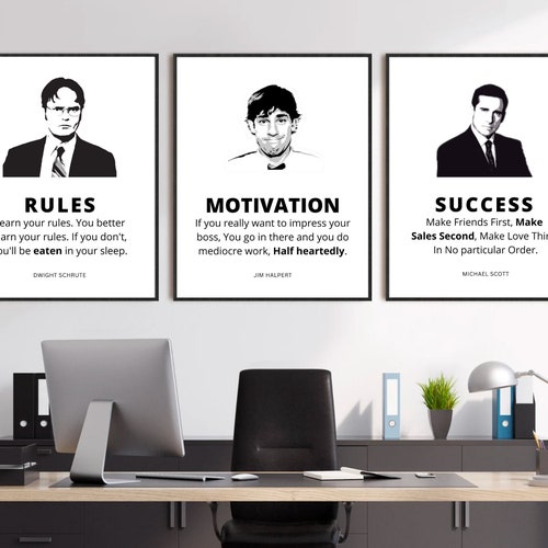 The Office TV Show Quotes Print Set 3 Piece Wall Art the - Etsy The Office TV Show Quotes Print Set 3 Piece Wall Art the - Etsy