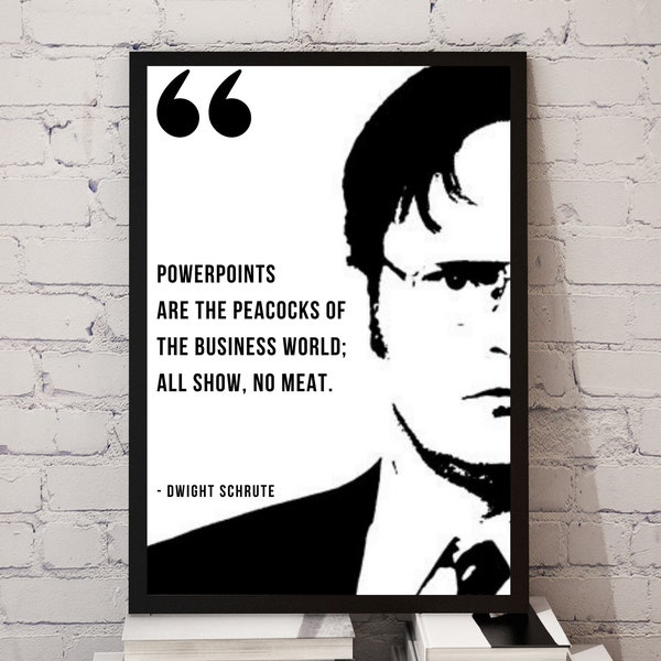 Dwight Schrute Quotes / The Office TV Show Quotes / Quotes For Office / The Office Quotes / The Office Dwight / Funny Poster For Office