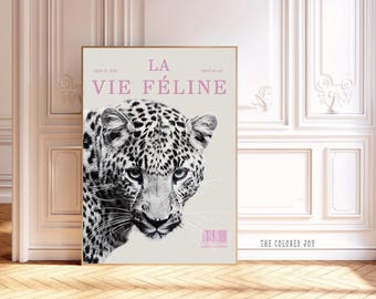 Pink Leopard Fashion Print: Vogue-Inspired Girly Apartment Decor (Digital Download)