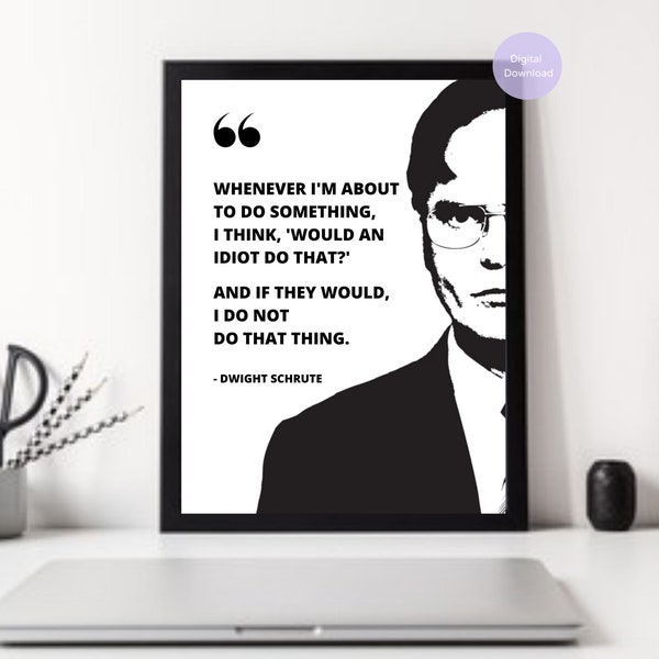 Dwight Schrute Citaten / The Office TV Show Quotes / The Office Dwight / Dorm Wall Art / Grappige cadeau-ideeën / The Office Quotes