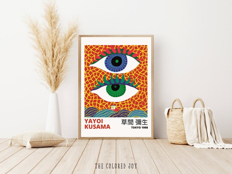 Yayoi Kusama Eyes Poster Yayoi Kusama Print Yayoi Kusama Etsy
