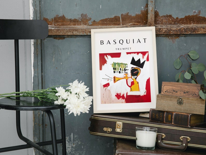 Trumpet Jean Michel Basquiat Poster Basquiat Poster Print Etsy