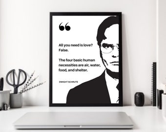 Dwight Schrute Quote Poster / The Office TV Show Quotes / The Office Poster / Popular TV Show Quotes / Funny Gift Ideas/ Digital Downloads