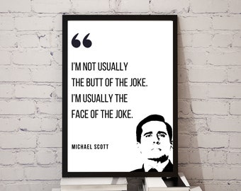 Michael Scott Quotes / The Office TV Show Printable / Wall Art Quote Dorm Room / Michael Scott Printable / The Office Quotes