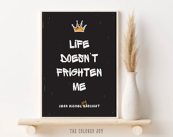 Poster citation inspirée de Basquiat : impression d'art graffiti (téléchargement numérique)