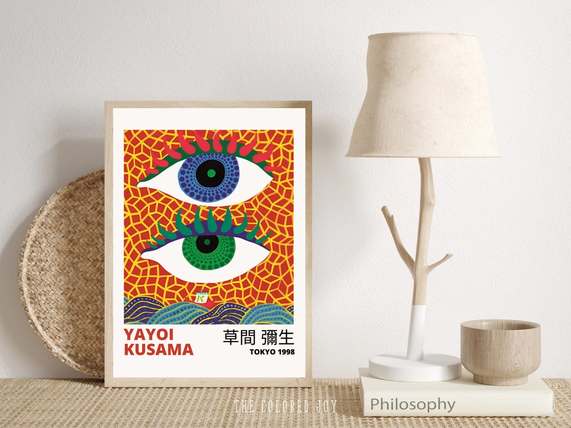 Yayoi Kusama Eyes Poster Yayoi Kusama Print Yayoi Kusama Etsy
