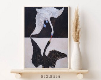 Hilma Af Klint Swan Print: Vintage Exhibition Poster (Digital Download)