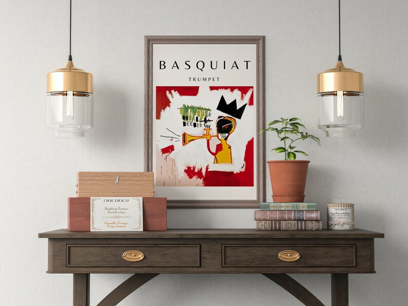 Trumpet Jean Michel Basquiat Poster Basquiat Poster Print Etsy