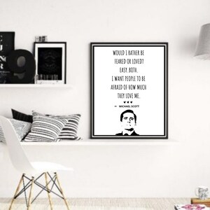 Michael Scott Quotes / the Office TV Show Printable / Would I Be Rather ...