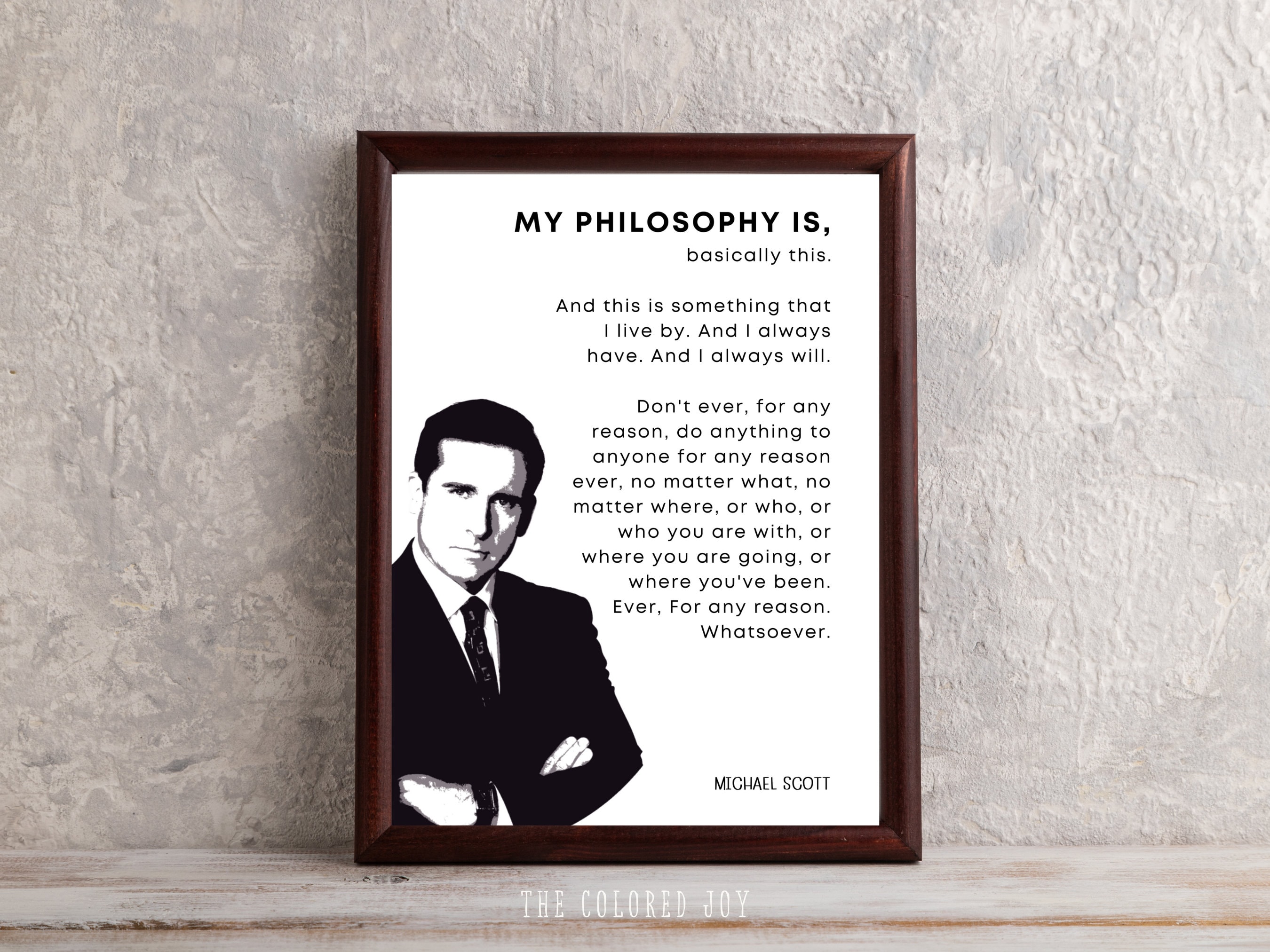 Michael Scott Philosophy Quote Poster / the Office TV Show / - Etsy