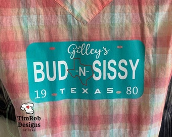 Custom Western Shirt - Bud/Sis Aqua