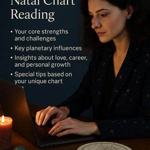 Lecture personnalisée de l'astrologie du thème natal : analyse unique du thème natal et aperçu de la vie