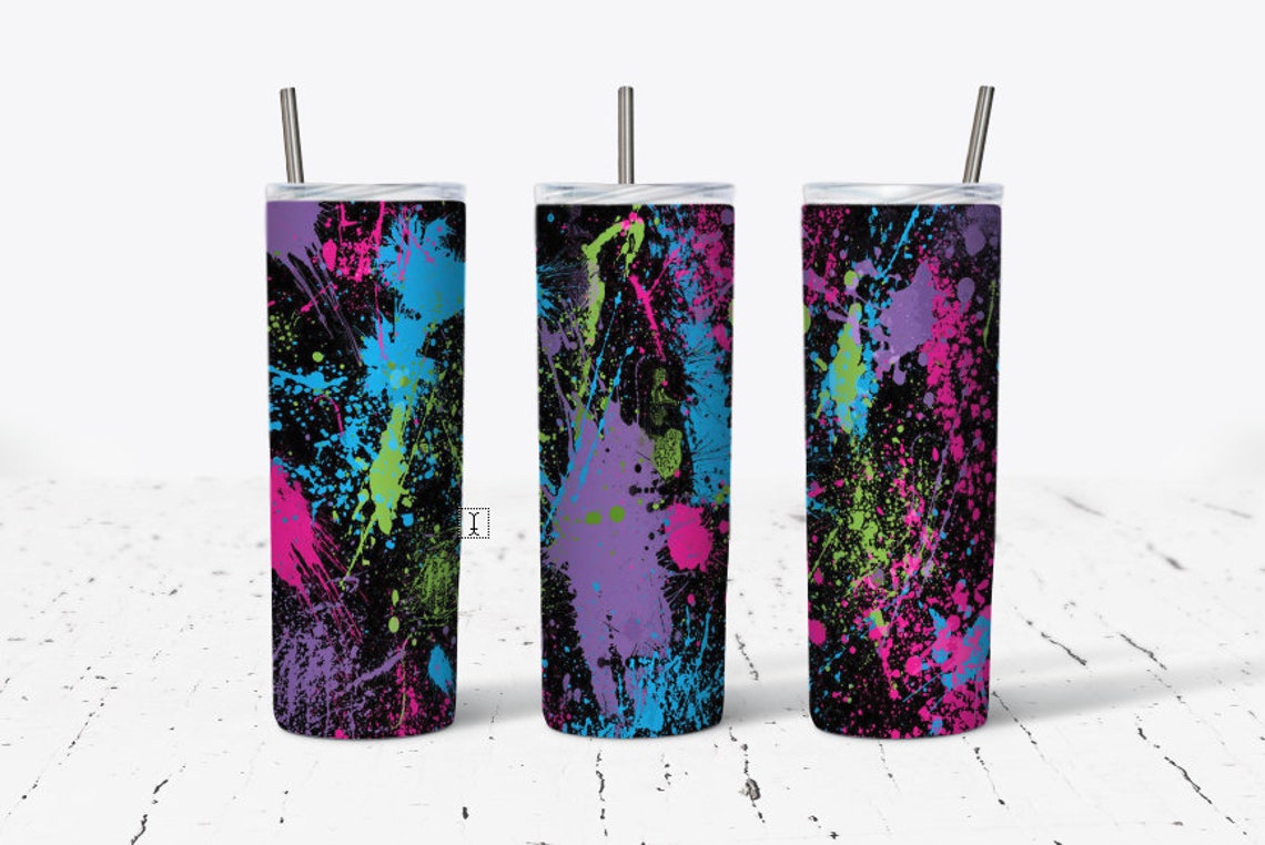 20 Oz Sublimation Wrap Paint Splatter Etsy