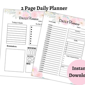 2 Page Printable Routine Planner to Do List Work/home Daily - Etsy
