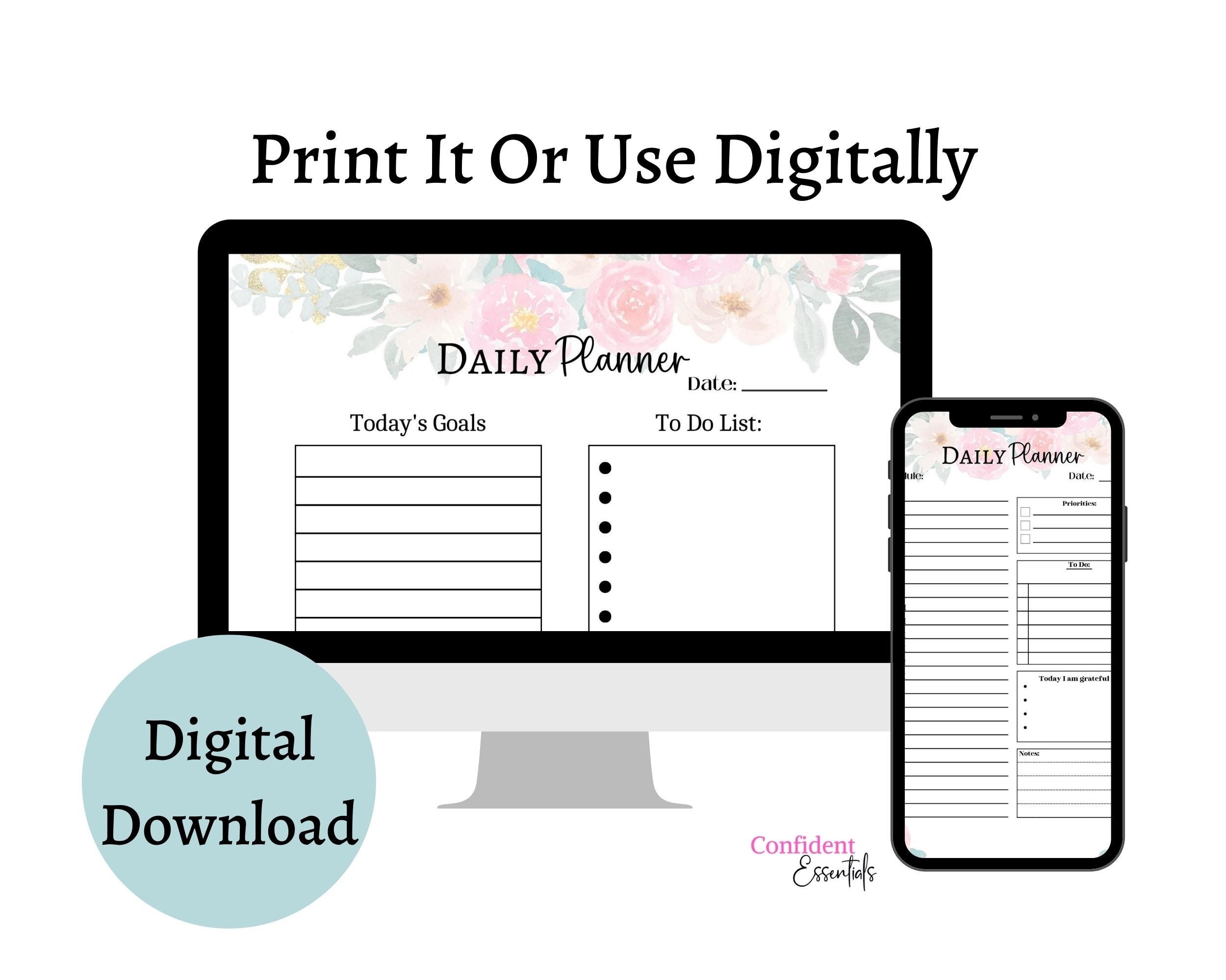 2 Page Printable Routine Planner to Do List Work/home Daily - Etsy