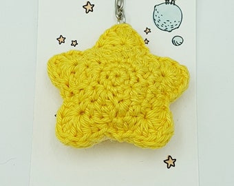 Placeholder with bookmark and star keychain amigurumi LITTLE PRINCE
