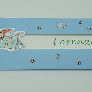 Invito personalizzato scorrevole a tema Piccolo Principe per Battesimo, Comunione, Cresima ed altre occasioni