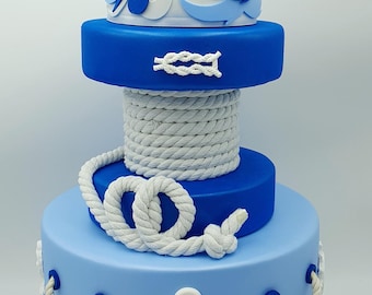 Fake scenic cake with a sea theme for Communion/Baptism/birthday or other special events.