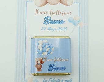 Placeholder with chocolate Teddy bear with balloons or other themes of your choice.