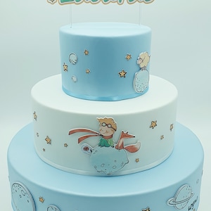 Torta scenografica finta Piccolo Principe per Comunione/Battesimo/compleanno in gomma eva e carta.