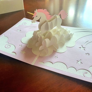 Biglietto pop up Unicorno
